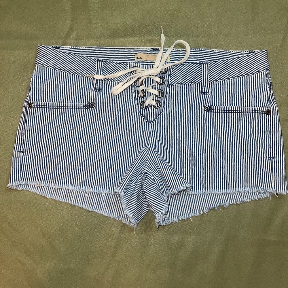 Jean Striped Shorts
